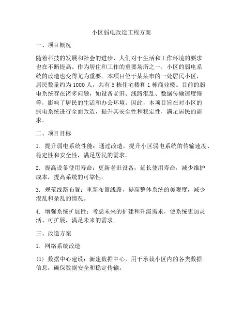 小区弱电改造工程方案