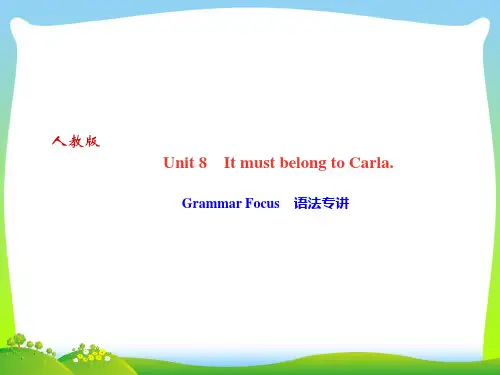 【最新】人教版九年级英语(广东)作业课件：Unit8 Grammar Focus 语法专讲.ppt