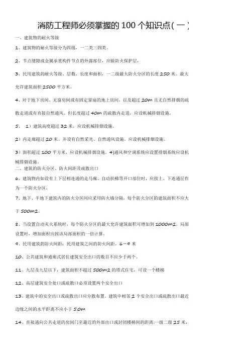消防工程师必须掌握的100个知识点(完整版)..-共8页