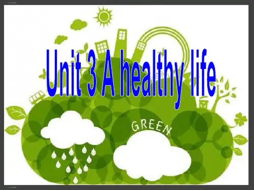 人教版高中英语选修6Unit 3 A healthy life Learning about language课件