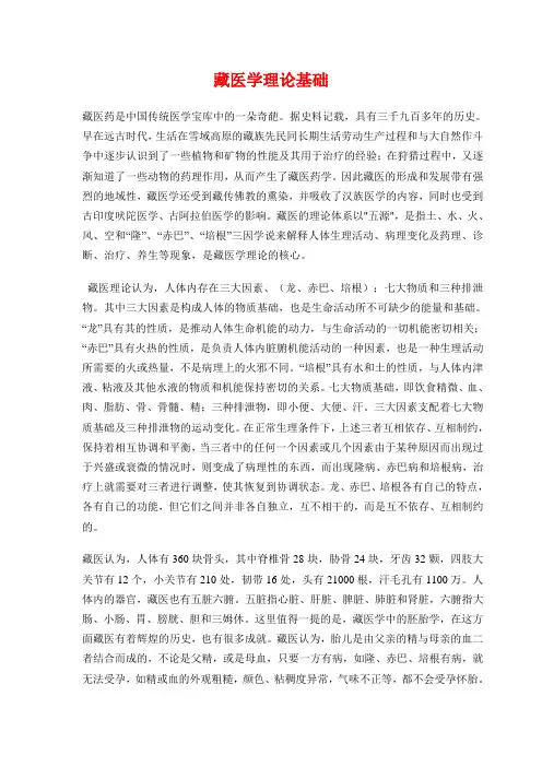 藏医学理论基础