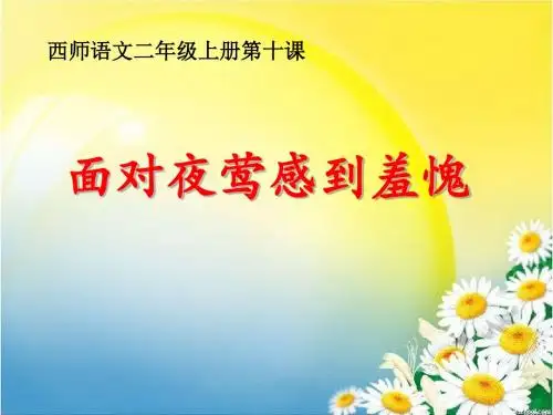 《面对夜莺感到羞愧》PPT教学课件2