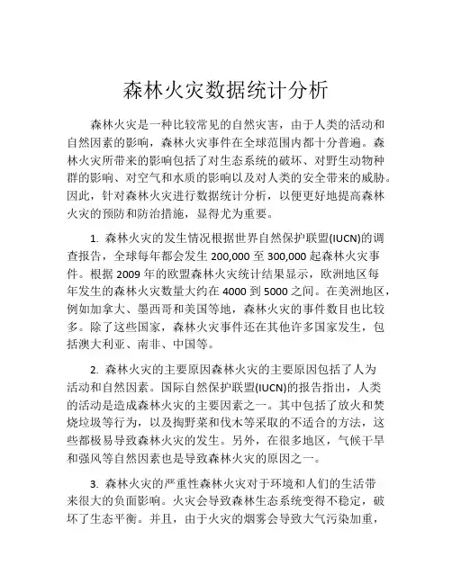森林火灾数据统计分析