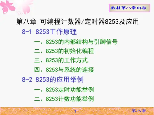 微机原理  可编程计数器定时器8253及应用