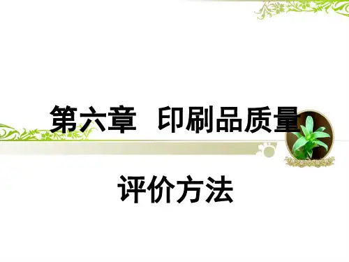 第六章 印刷质量评价