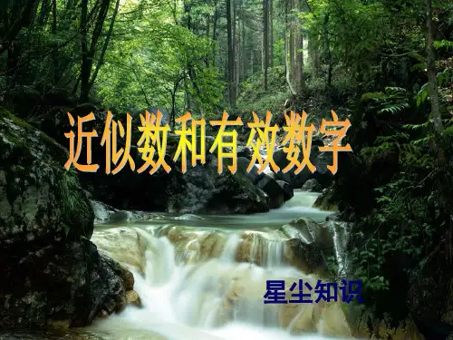 近似数和准确数