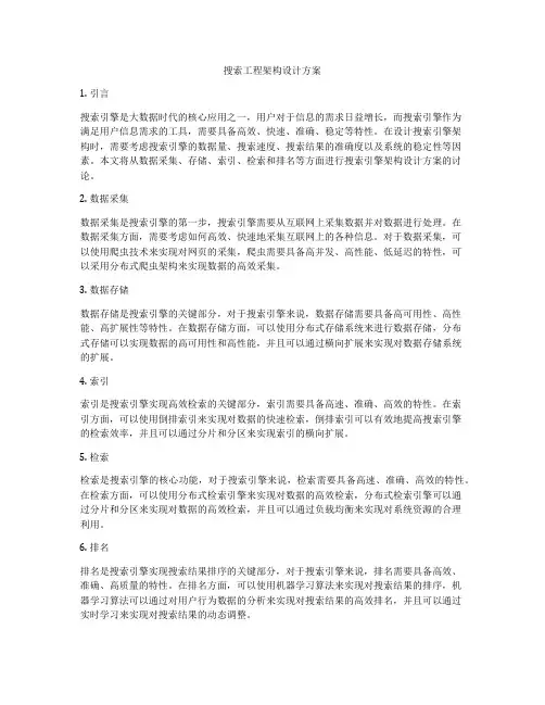 搜索工程架构设计方案
