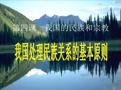 政治：4.1.2《我国处理民族关系的基本原则》课件(大纲版高三全一册)
