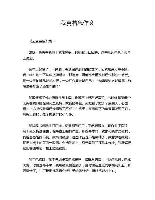我真着急作文