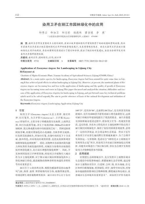 染用卫矛在丽江市园林绿化中的应用