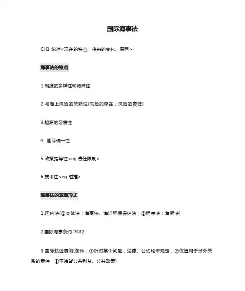 国际海事法范围整理