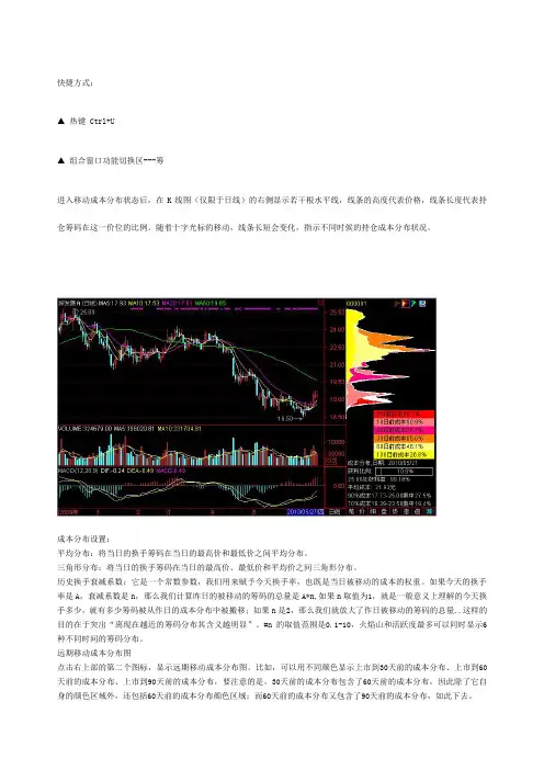 通达信软件筹码分布说明