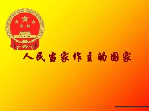 人民当家做主的国家PPT课件1