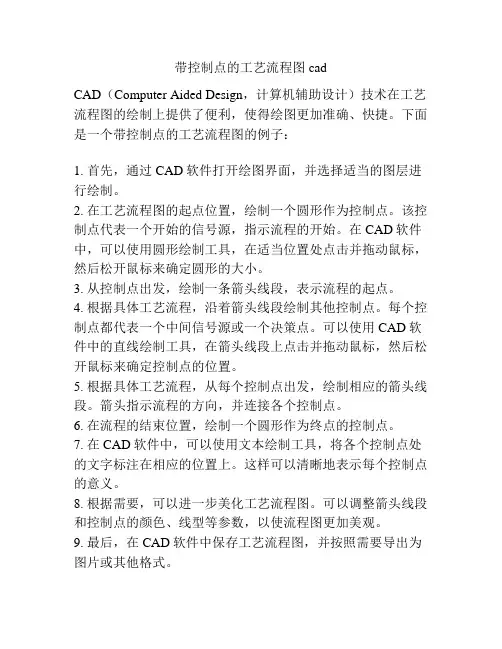 带控制点的工艺流程图cad