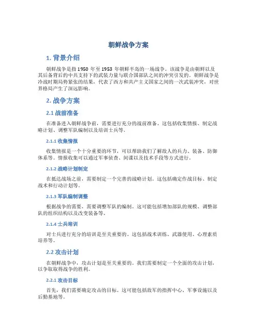 朝鲜战争方案