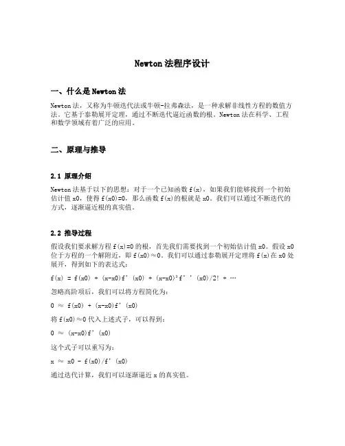 newton法程序设计