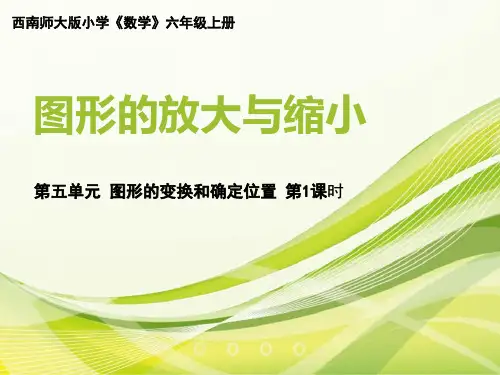 西南师大版小学《数学》六年级上册第五单元图形的变换和确定位置第1课时图形的放大与缩小1