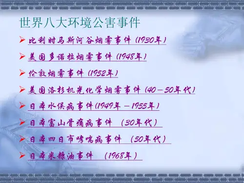环境与健康3(世界八大公害事件)