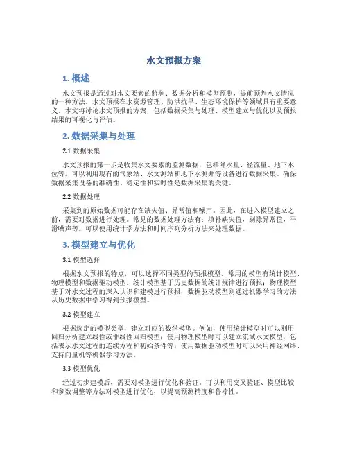 水文预报 方案