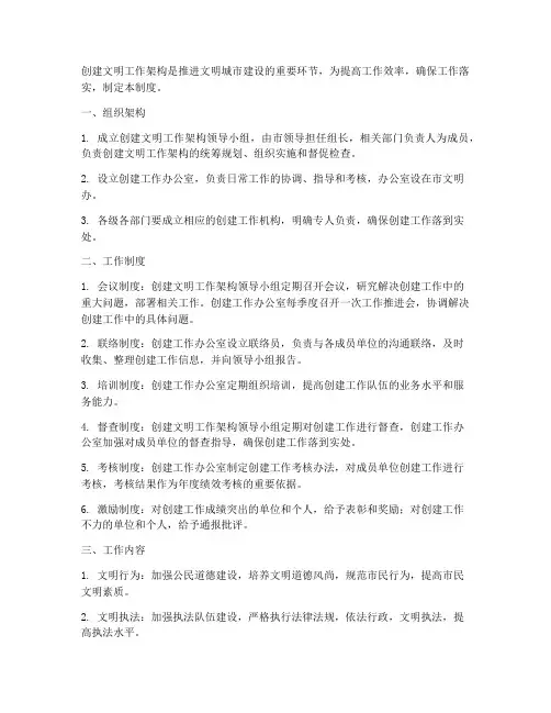 创文工作架构工作制度