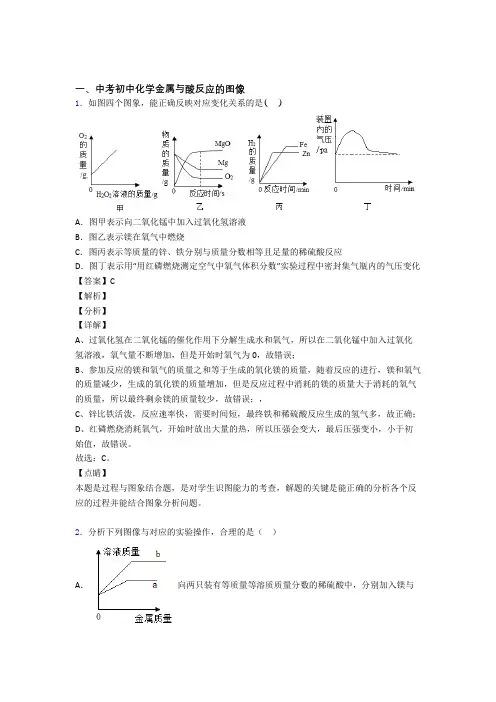 中考化学压轴题专题复习—金属与酸反应的图像的综合及答案