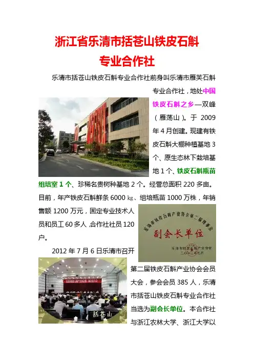 浙江省乐清市括苍山铁皮石斛