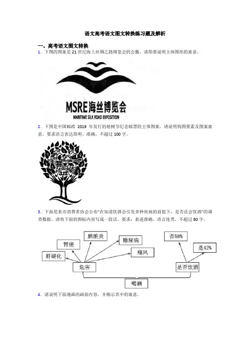 语文高考语文图文转换练习题及解析