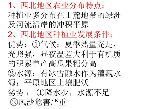 1、西北地区农业