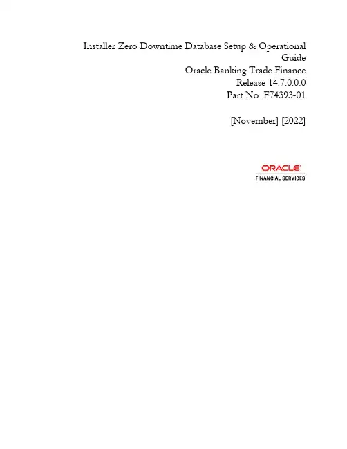 Oracle银行贸易金融零停机数据库安装指南和运营指南说明书