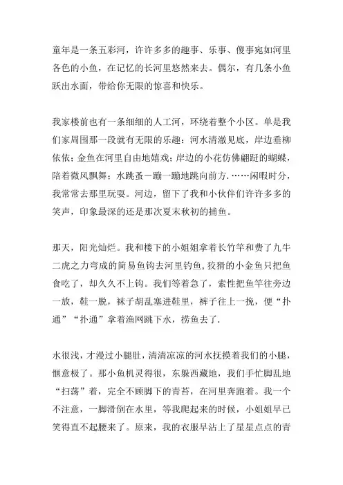 打开童年的记忆大门作文