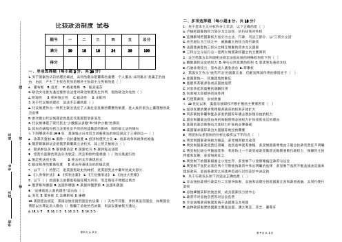 通化师范成人教育《比较政治制度》期末考试复习题及参考答案
