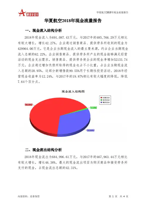 华夏航空2018年现金流量报告-智泽华