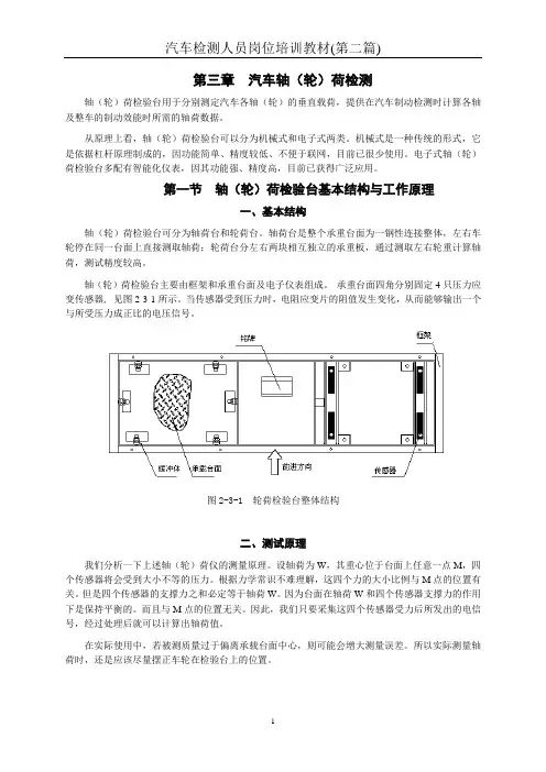 汽车轴(轮)荷检测