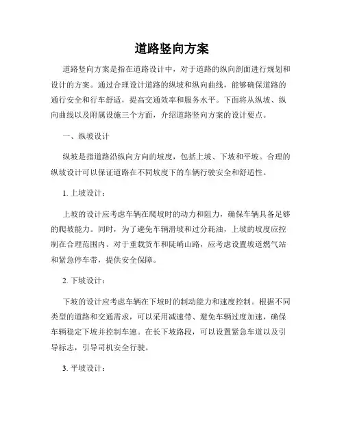 道路竖向方案