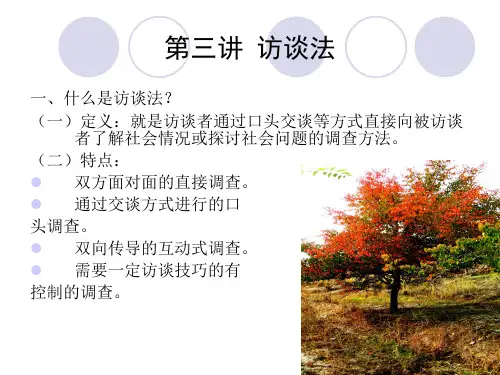 第三讲 访谈法