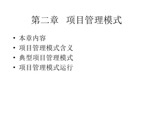 项目管理模式