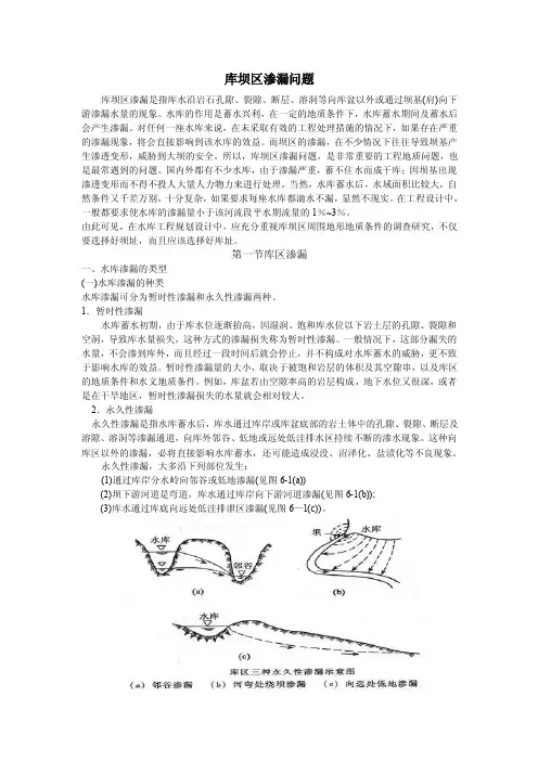 库坝区渗漏问题