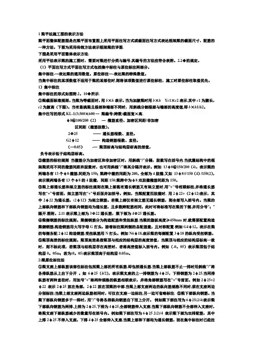 平法施工图的表示方法