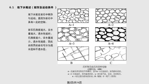 普通地质学谢文伟黄体兰周仁元王嵩莉地下水的地质作用