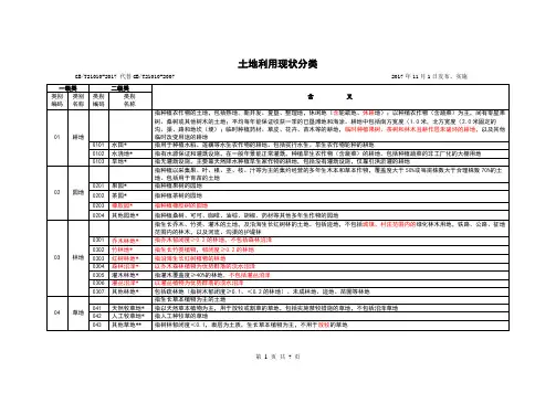 (完整版)土地利用现状分类(2017年版)