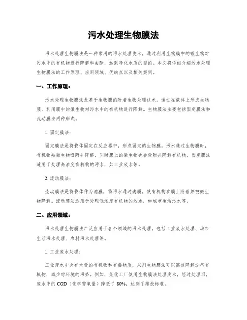 污水处理生物膜法