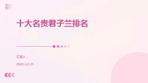 十大名贵君子兰排名