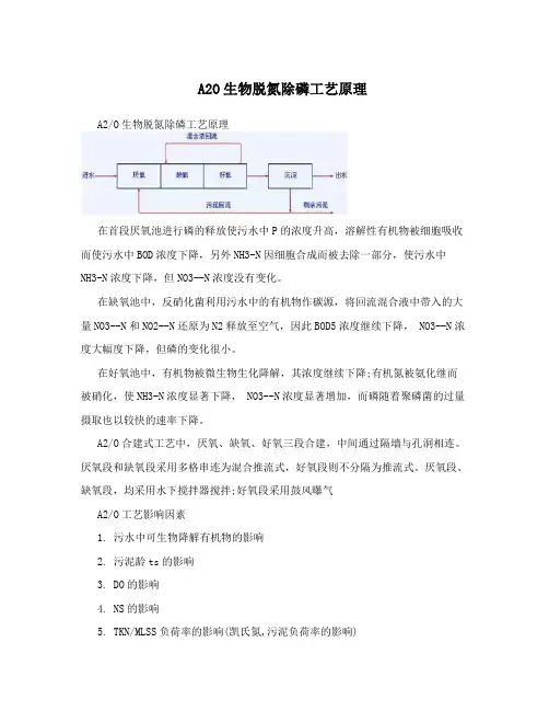 A2O生物脱氮除磷工艺原理