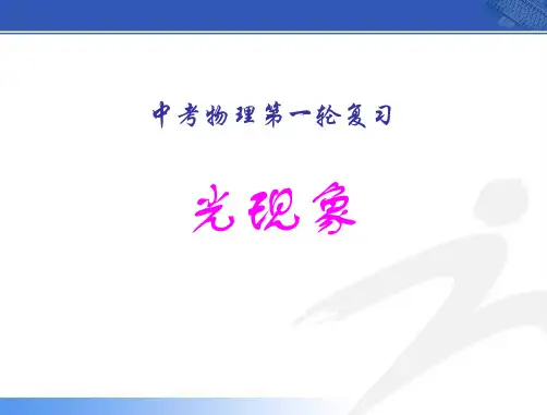 中考物理第一轮复习《 光现象》ppt课件