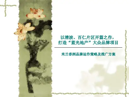 成都-蓝光地产-米兰香洲地产项目品牌运作策略及推广方案-43PPTPPT精品文档44页