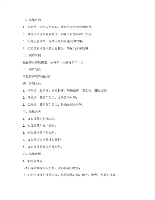 灭火及疏散预案演练范本