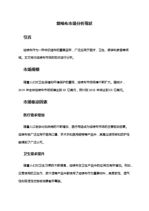 2024年熔喷布市场分析现状