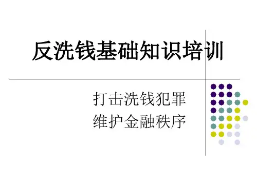 反洗钱基础知识培训课件(新员工入职反洗钱培训)讲解学习