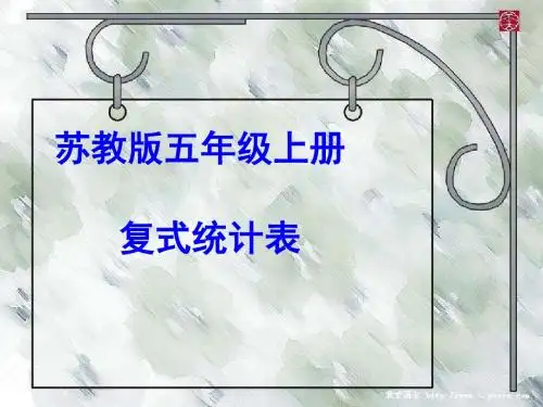 2019新版苏教版-五年级数学上册复式统计表