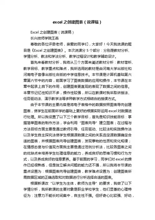 excel之创建图表（说课稿）